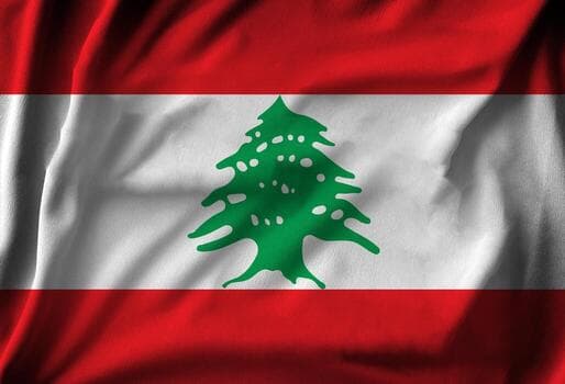 The flag of Lebanon
